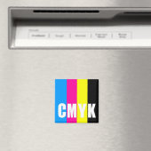 CMYK – 正方形マグネット マグネット (インサイチュ (食洗機))