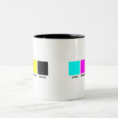 CMYK 4の色刷モデル ツートーンマグカップ (中央)