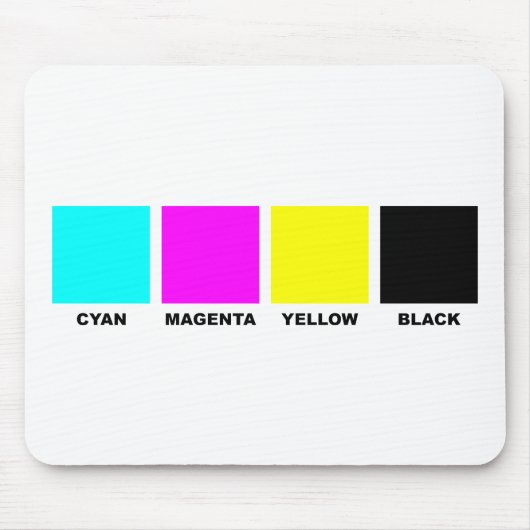 CMYK 4の色刷モデル マウスパッド (正面)
