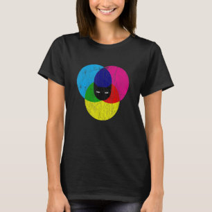 CMYK Catデザイナー Tシャツ
