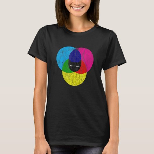 CMYK Catデザイナー Tシャツ (正面)