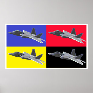 CMYK F-22 Raptor ポスター