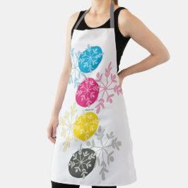 CMYK Snowflakes エプロン