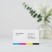 CMYK_STRIPES 名刺 (スタンド正面)