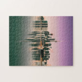 CNタワートロントカナダランドマークウォーター反射 ジグソーパズル (横)