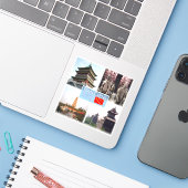 CN西安 – 鐘楼 – 陝西省の兵馬俑 シール (ノートパソコンとiPhone)