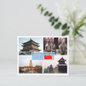 CN西安 – 鐘楼 – 陝西省の兵馬俑 ポストカード (スタンド正面)