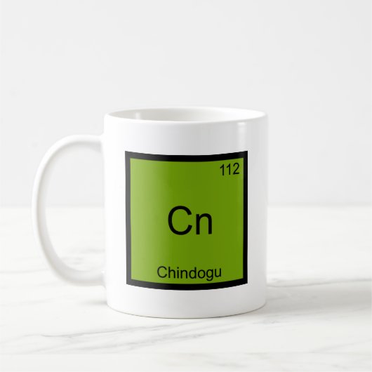 Cn – 鎮東区おもしろい化学素子シンボルティー コーヒーマグカップ (左)