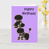 CN – 黒いプ素晴らしードル座り漫画 カード (黄色い花)