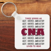 CNAおもしろいアラートカスタムMD/LPN/EMT/PA/RN/RT/NP キーホルダー (正面)