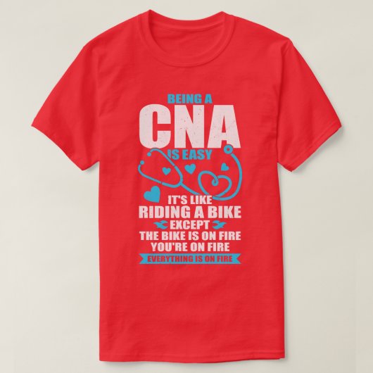 CNAおもしろい作業認定看護助手ギフト Tシャツ (デザイン正面)