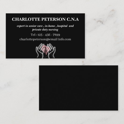 CNAおよび介護者 名刺 (正面/裏面)
