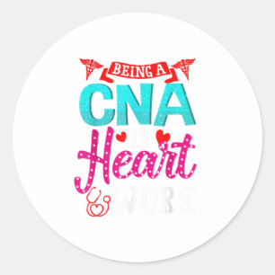 CNAはTシャツのハート作業 ラウンドシール