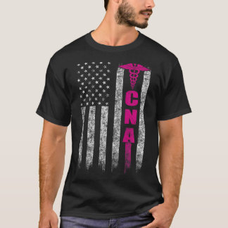 CNAアメリカ国旗の愛国的プライドナースジップフード付きスウェットシャツ Tシャツ