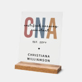 CNAカスタムレトロ認定看護助手ギフト アクリルサイン (傾斜)