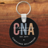 CNAカスタムレトロ認定看護助手ギフト キーホルダー (正面)