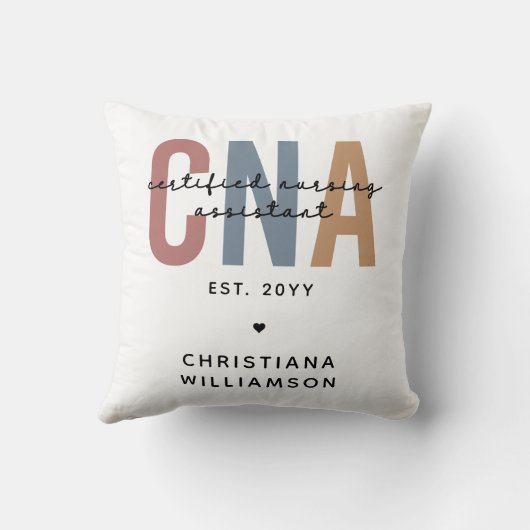 CNAカスタムレトロ認定看護助手ギフト クッション (裏面)