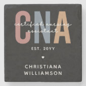 CNAカスタムレトロ認定看護助手ギフト ストーンコースター (正面)