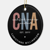 CNAカスタムレトロ認定看護助手ギフト セラミックオーナメント (左)