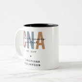 CNAカスタムレトロ認定看護助手ギフト ツートーンマグカップ (正面左)