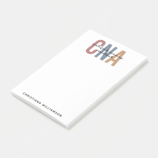 CNAカスタムレトロ認定看護助手ギフト ポストイット (アングル)