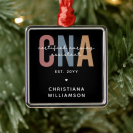 CNAカスタムレトロ認定看護助手ギフト メタルオーナメント