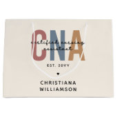 CNAカスタムレトロ認定看護助手ギフト ラージペーパーバッグ (正面)