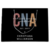 CNAカスタムレトロ認定看護助手ギフト ラージペーパーバッグ (正面)