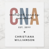 CNAカスタムレトロ認定看護助手ギフト ワインラベル (シングルラベル)