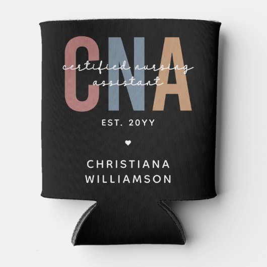 CNAカスタムレトロ認定看護助手ギフト 缶クーラー (正面)