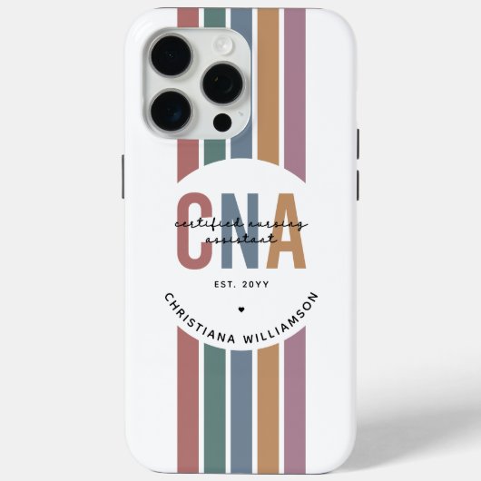 CNAカスタムレトロ認定看護助手ギフト Case-Mate iPhoneケース (裏面)