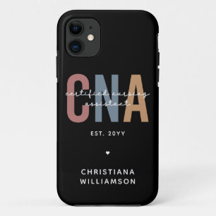 CNAカスタムレトロ認定看護助手ギフト iPhone 11 ケース