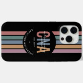 CNAカスタムレトロ認定看護助手ギフト Case-Mate iPhoneケース (裏面 (横))