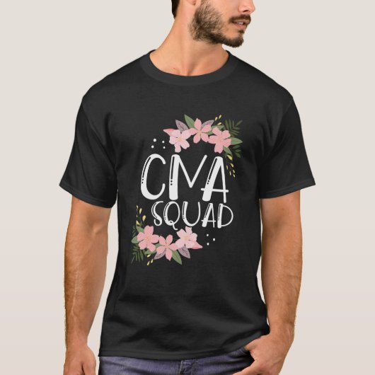 CNAスクワッド認定看護助手誇りを持ったナース Tシャツ (正面)