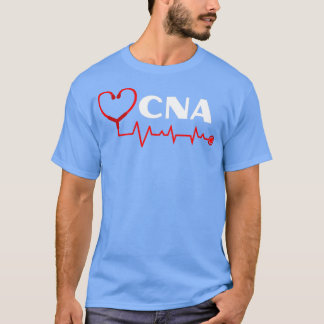 CNAナースアシスタント(聴診器ハートビートwhi) Tシャツ