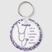 CNAナースハート名前をカスタムするキーチェーン キーホルダー (正面)