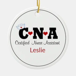 CNAパーソナライズされたナースクリスマスオーナメント セラミックオーナメント