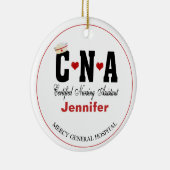 CNAパーソナライズされたナースクリスマスセラミックオーナメント セラミックオーナメント (右)