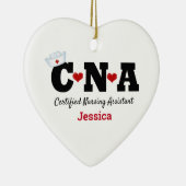 CNAパーソナライズされたナースクリスマスセラミックオーナメント セラミックオーナメント (右)