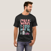 CNAライフ レトロ 看護補助者 Tシャツ (正面フル)