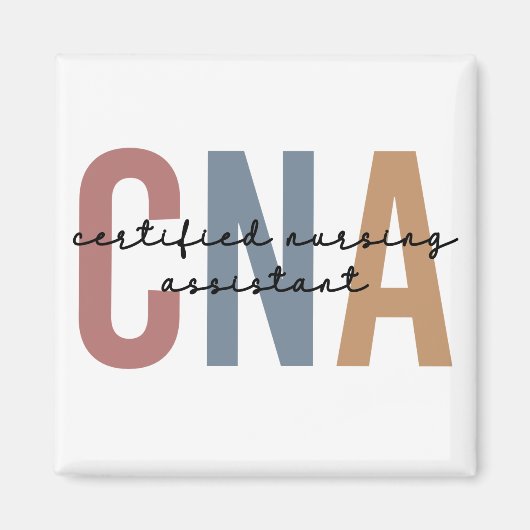 CNAレトロ認定看護助手ギフト マグネット (正面)