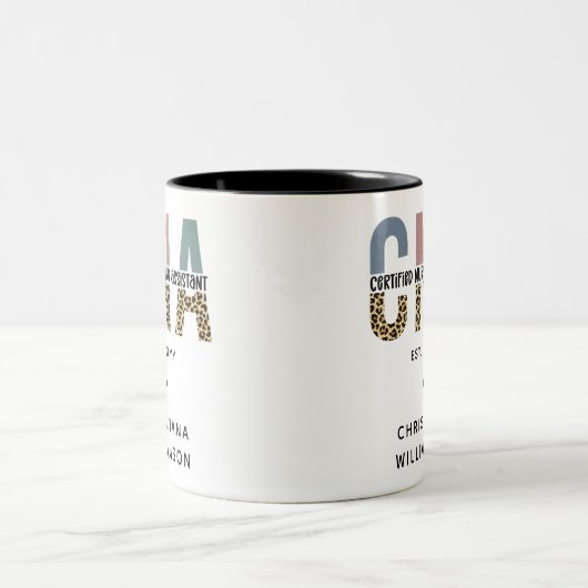 CNA認定カスタム看護助手ギフト ツートーンマグカップ (中央)