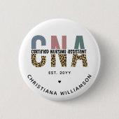 CNA認定カスタム看護助手ギフト 缶バッジ (正面)