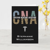 CNA認定パーソナライズされた看護助手 カード (黄色い花)