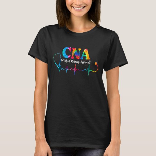 CNA認定看護助手かわいいRNメディカルニュー Tシャツ (正面)