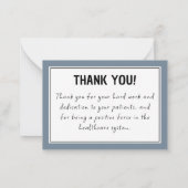 CNA認定看護助手の感謝 ノートカード (裏面)