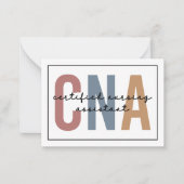 CNA認定看護助手の感謝 ノートカード (正面)