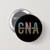 CNA認定看護助手チータプリント 缶バッジ (正面&裏面)