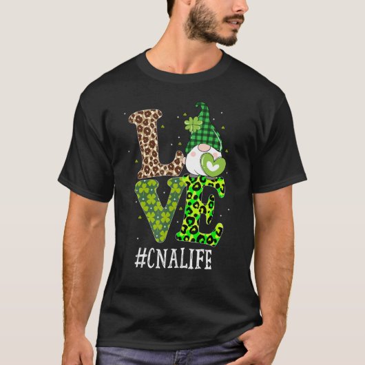 Cna認定看護助手ラブSt patricksD Tシャツ (正面)