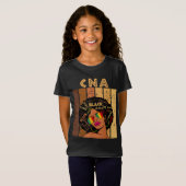 CNA認定看護助手Afro Blackの歴史 Tシャツ (正面フル)